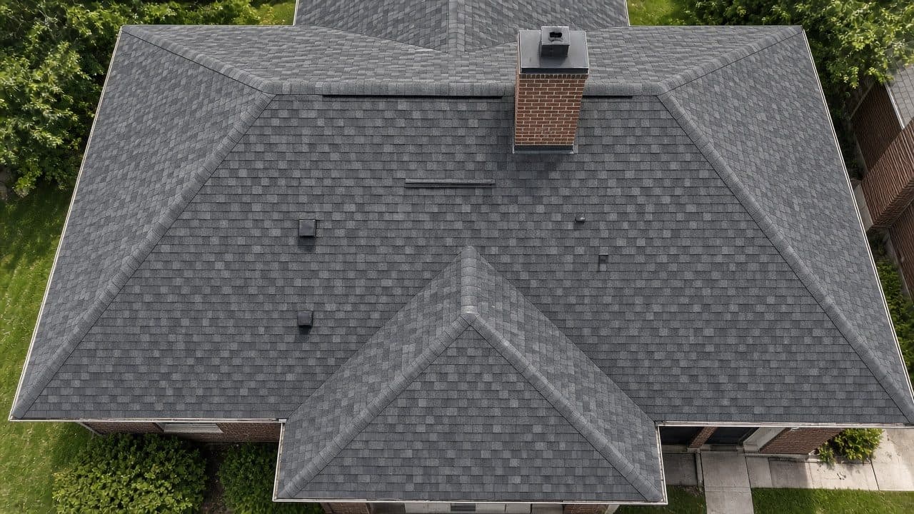 House roof seen from above